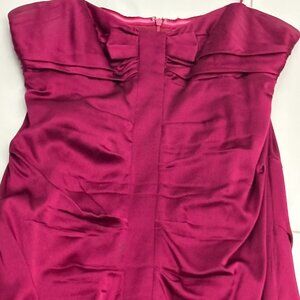 Nicole Miller Silk Cranberry/Fushia Cocktail Dress